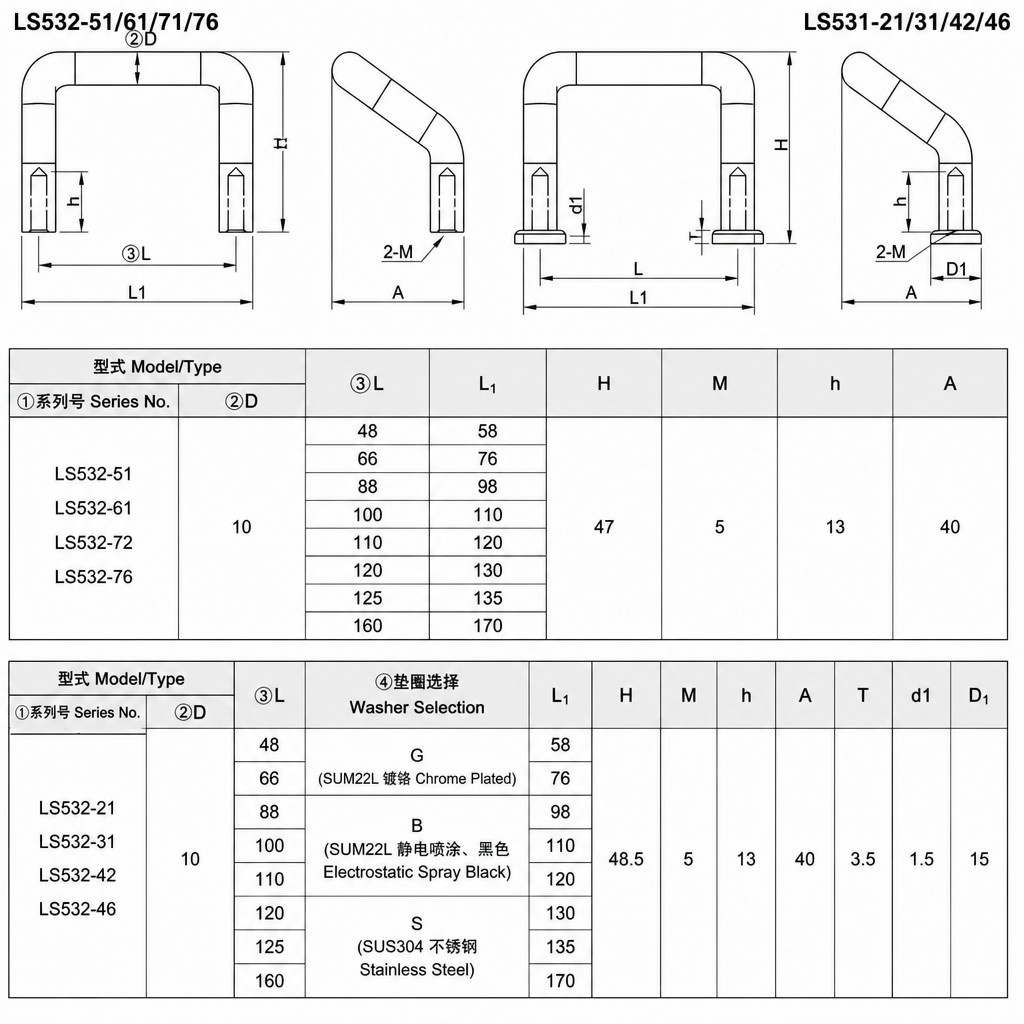 Aluminum Alloy grap Handle LS532