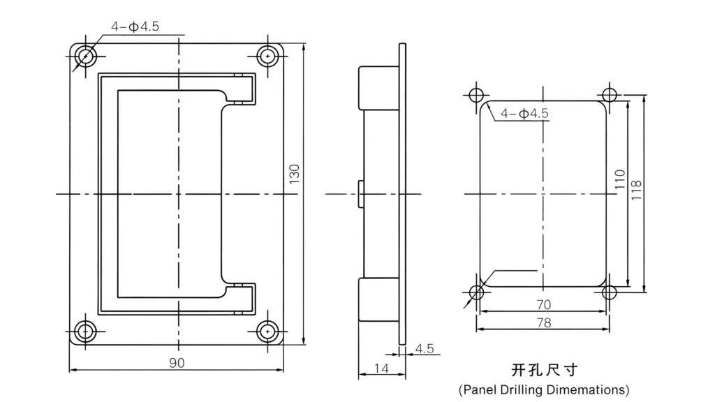 Enclosure Handle | Electrical cabinet handle LS703