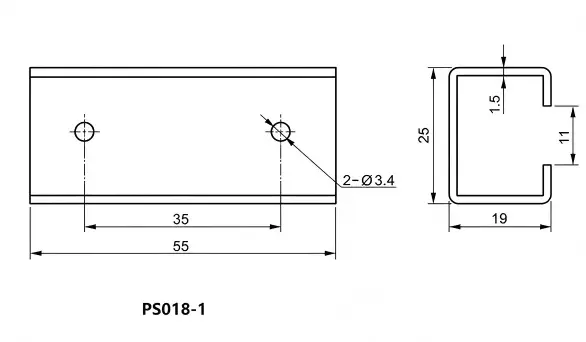 HTLOCK HITANLOCK 16 fold cabinet accessories Rod Guide PS018